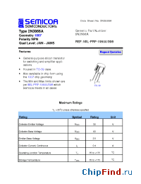 Datasheet 2N3866A manufacturer Semicoa